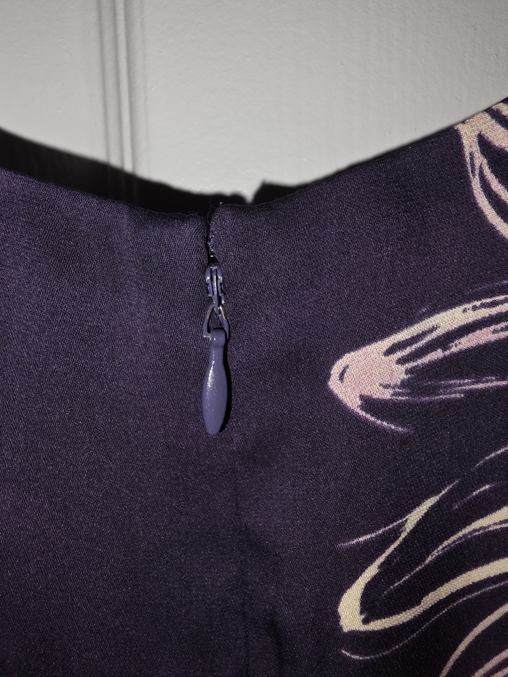 Tommy Bahama Silk Dark Purple Floral Midi Dress - Picture 5 of 8